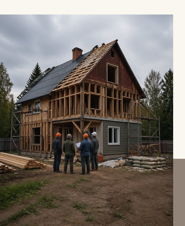 Реконструкция дачного дома в Усолье-Сибирском под ключ с проектом